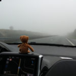 Flint driving in the fog